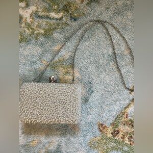 White Pearl Beaded Bag